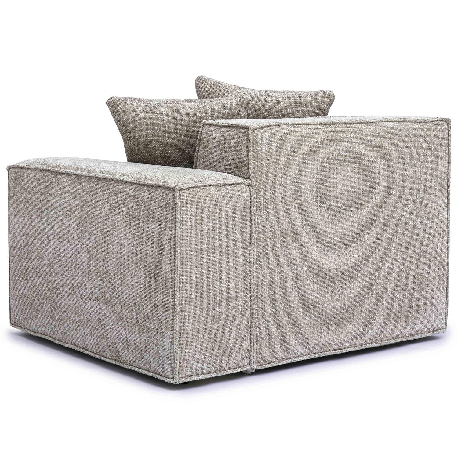 TOV Furniture Mindy Chenille Basketweave Corner Chair