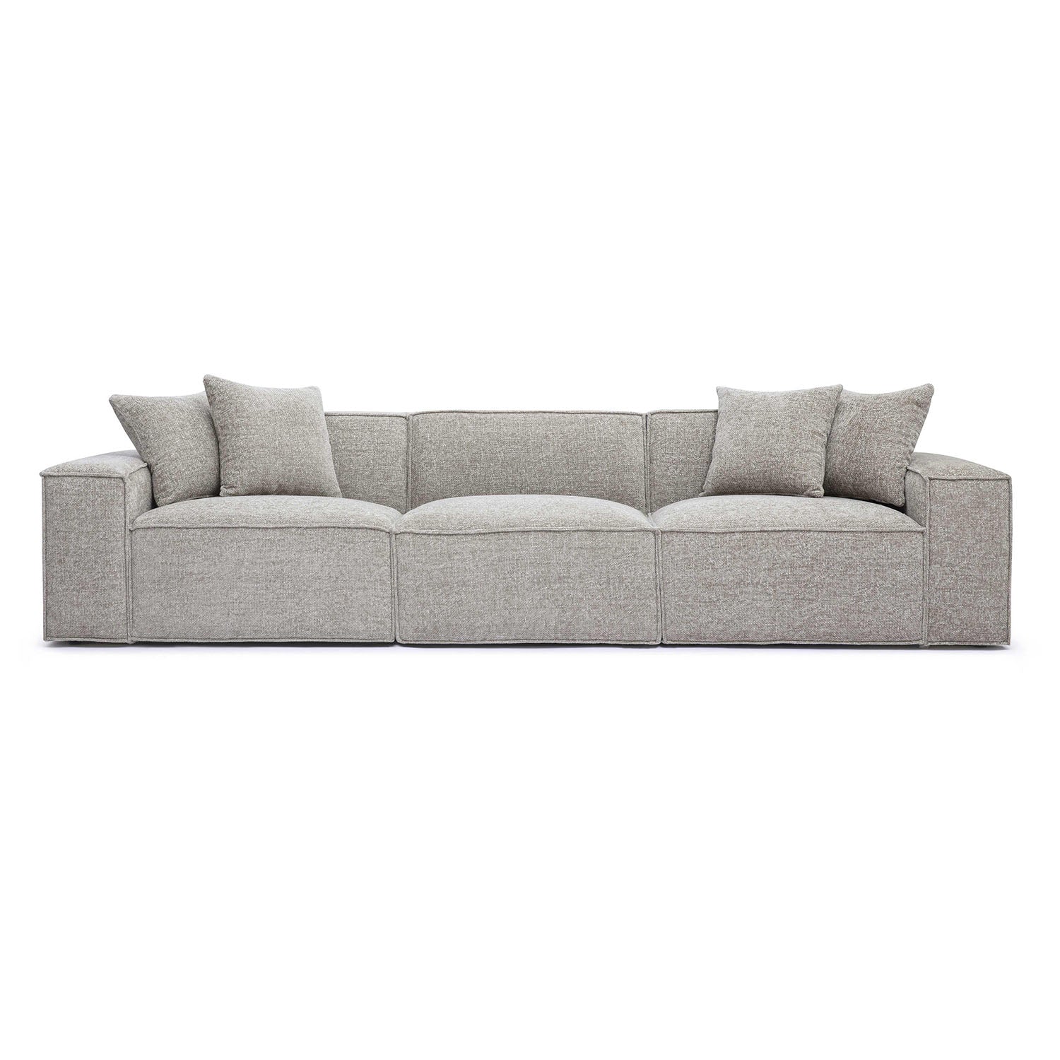 TOV Furniture Mindy Chenille Basketweave Modular Sofa