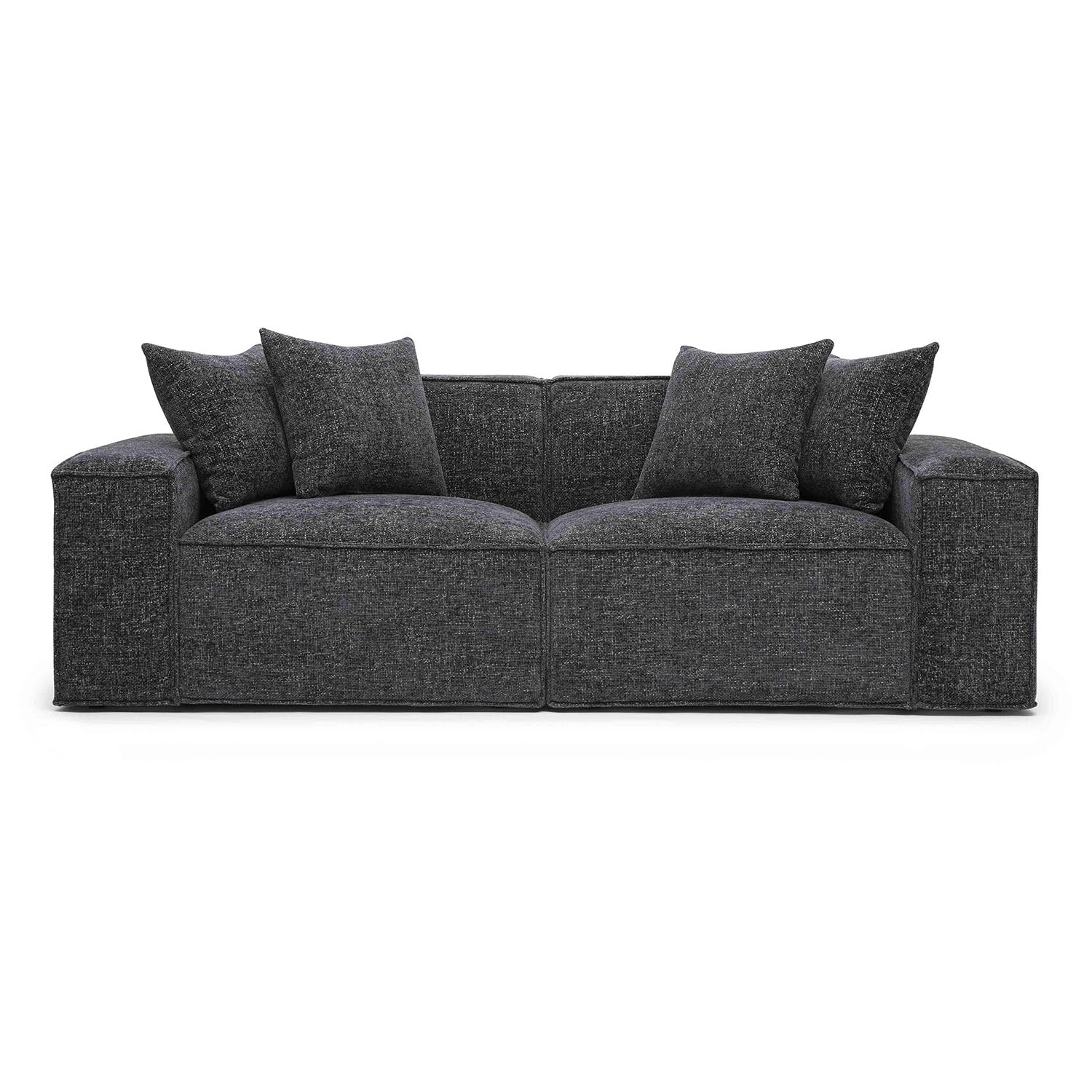 TOV Furniture Mindy Chenille Basketweave Modular Loveseat