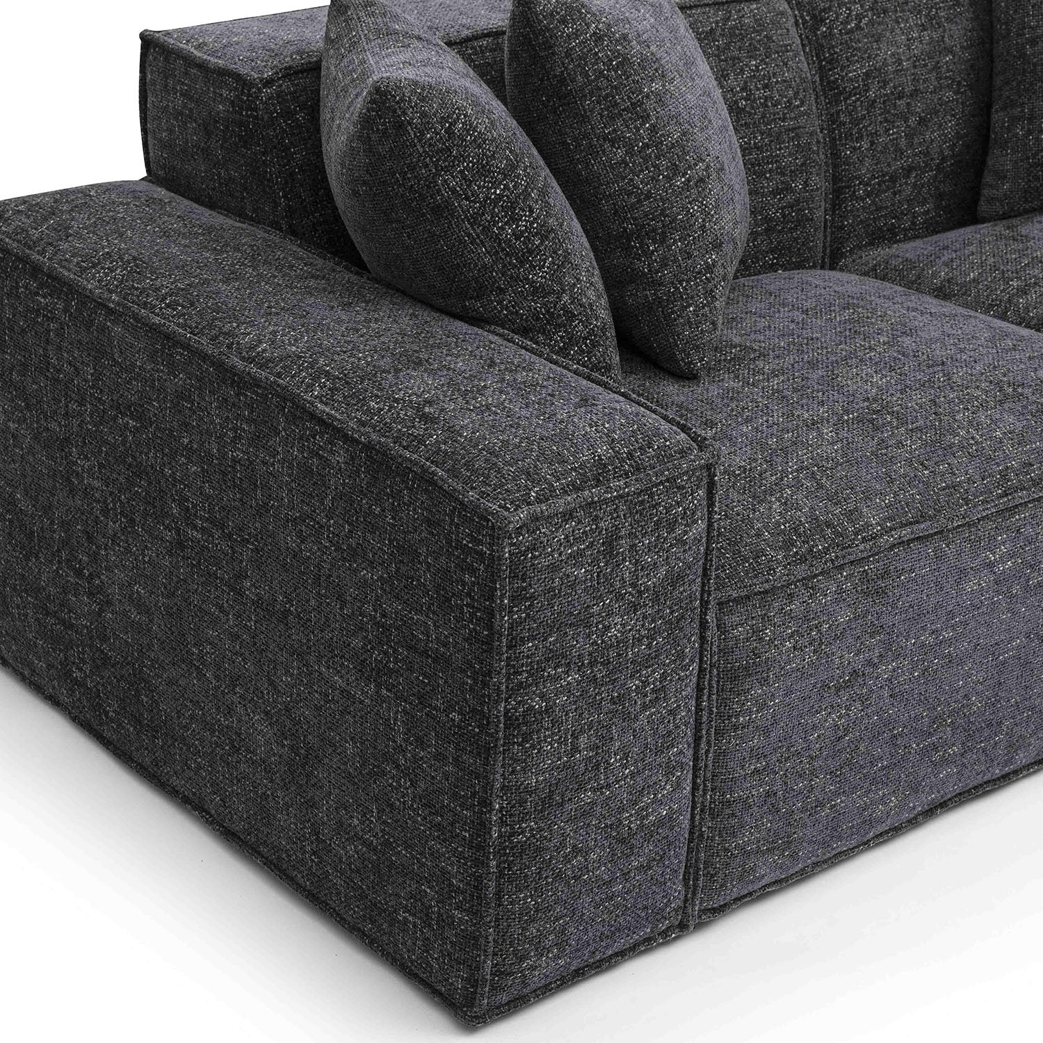TOV Furniture Mindy Chenille Basketweave Modular Loveseat