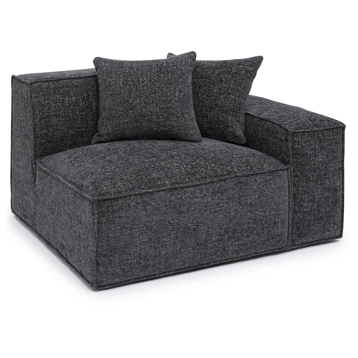 TOV Furniture Mindy Chenille Basketweave Corner Chair