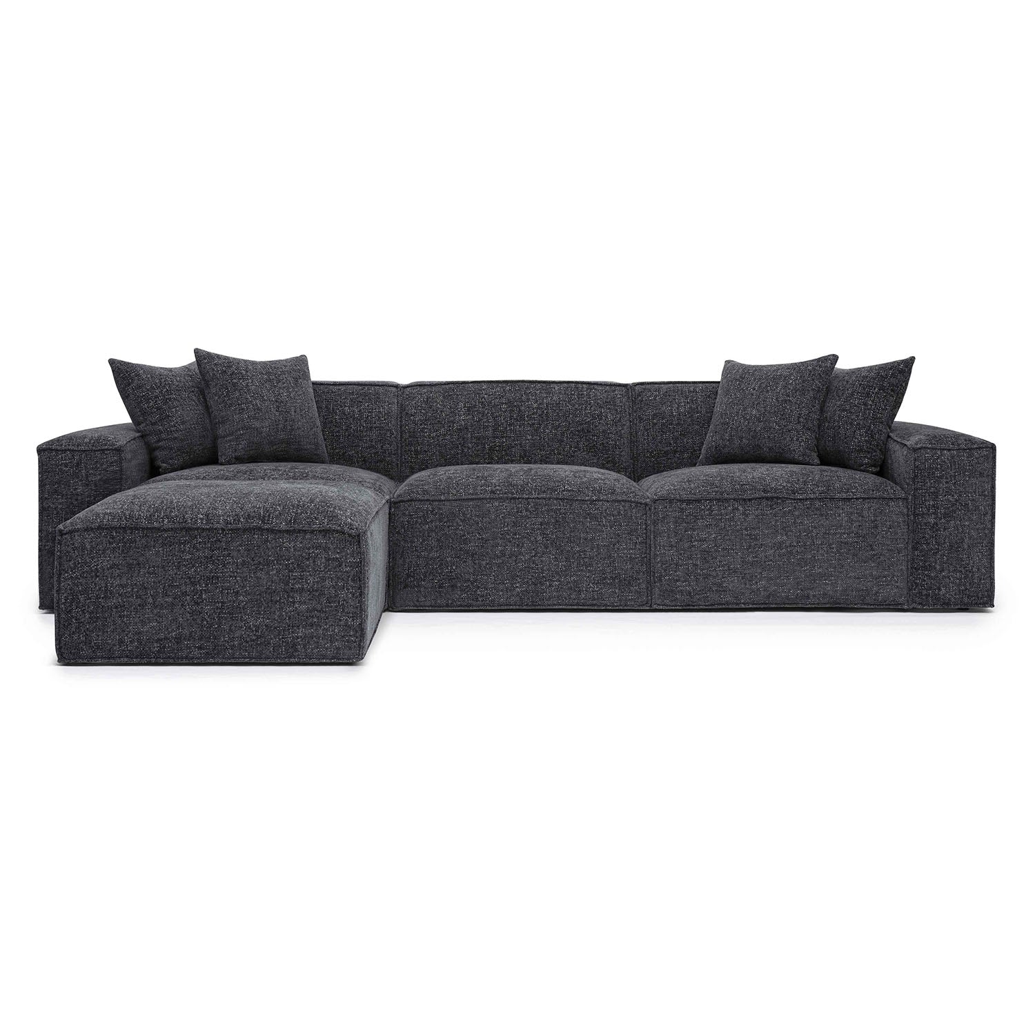 TOV Furniture Mindy Chenille Basketweave Modular Sectional Sofa