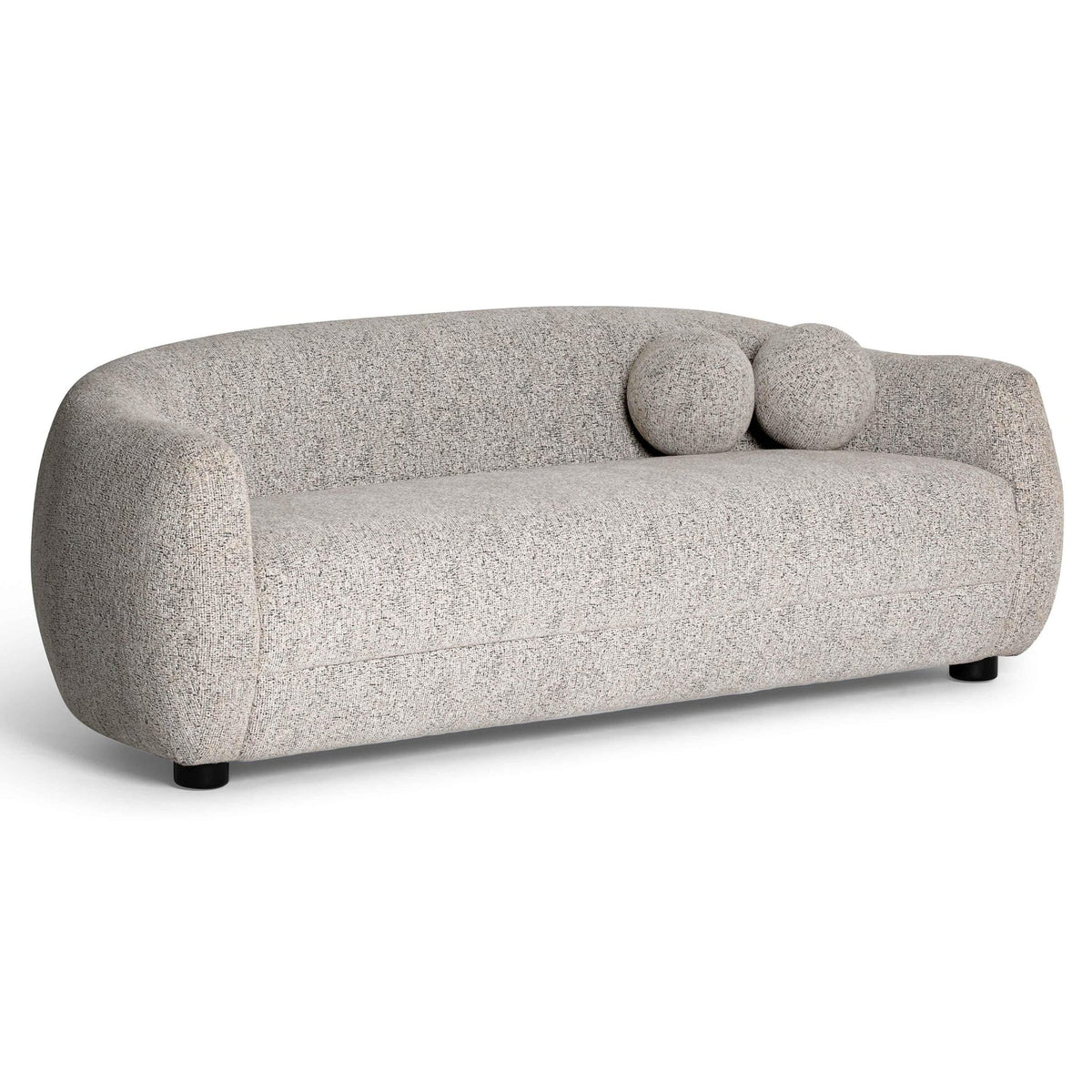 TOV Furniture Judy Black and White Woven Performance Sofa in black and white woven fabric, primary product view
