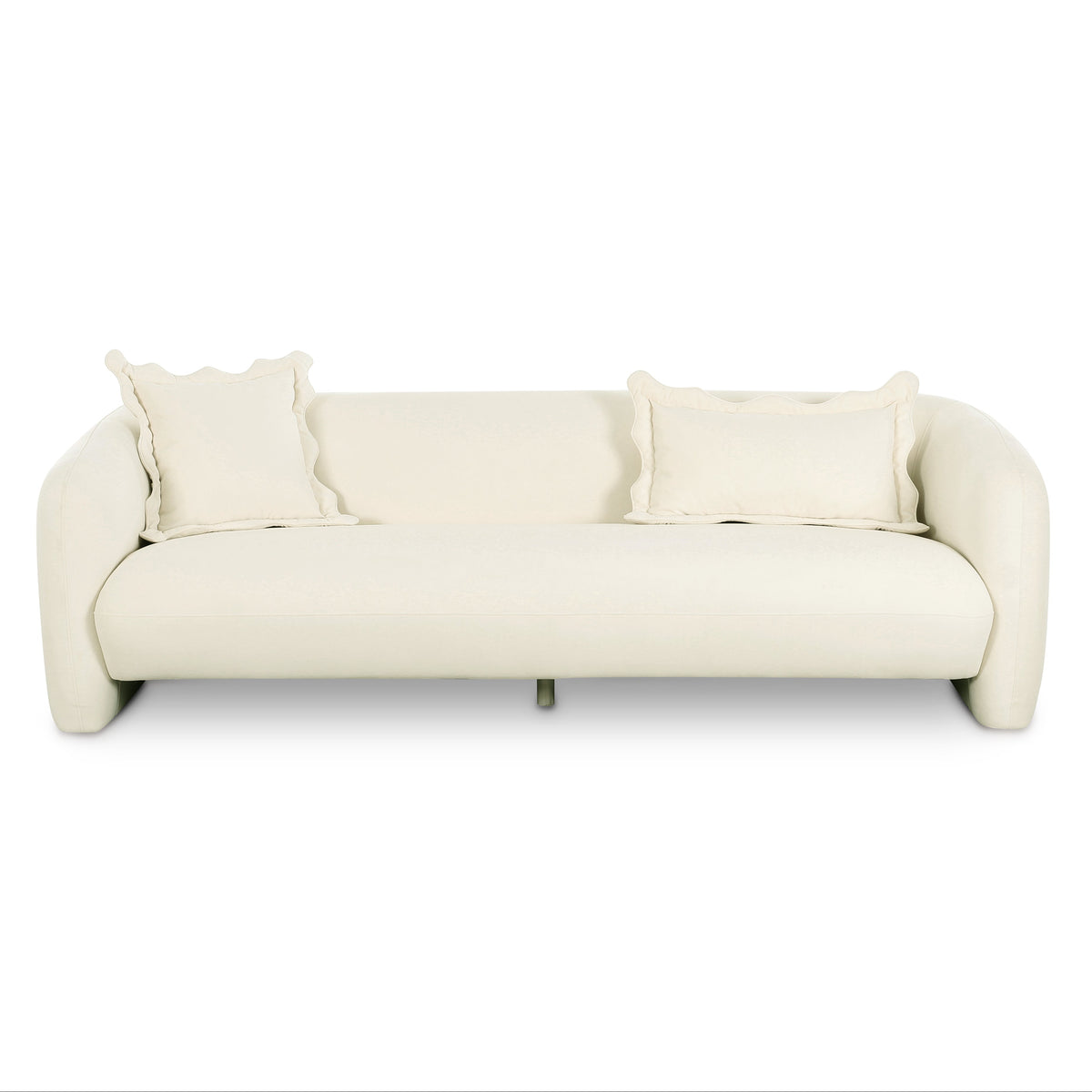TOV Furniture Lou Cream Performance Velvet Sofa