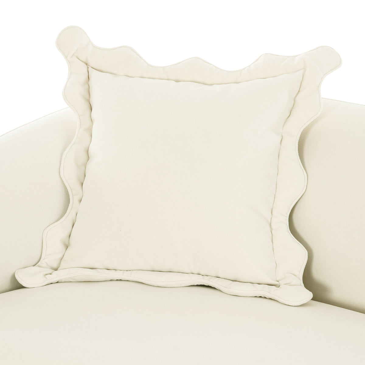 TOV Furniture Lou Cream Performance Velvet Sofa