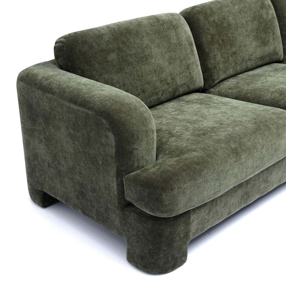 TOV Furniture Halsey Green Textured Sofa