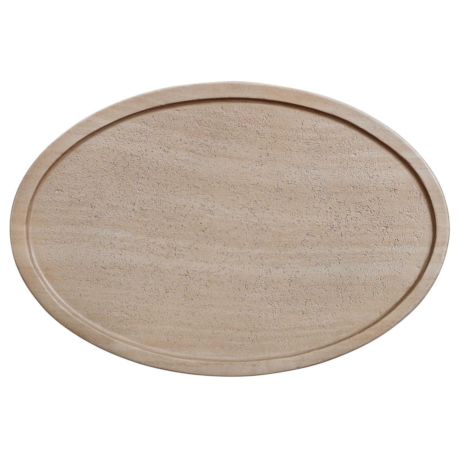 TOV Furniture Eclipse Textured Faux Travertine Indoor/Outdoor Side Table