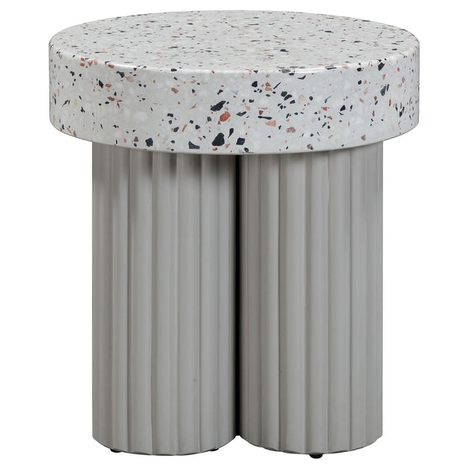 TOV Furniture Clover Faux Terrazzo Indoor/Outdoor Round Side Table