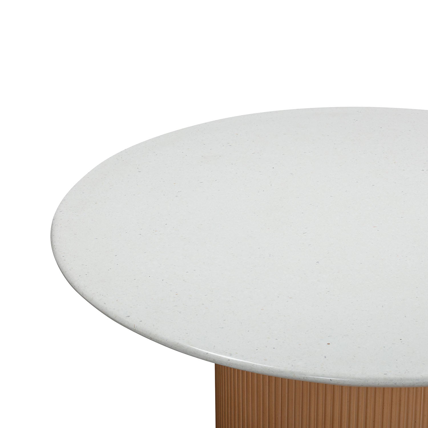 TOV Furniture Rose Faux Terrazzo and Terracotta Concrete Indoor/Outdoor Round Dining Table