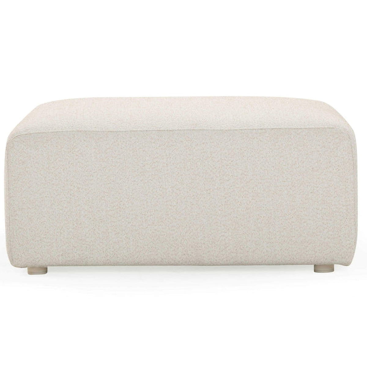 TOV Furniture Hangover Cream Outdoor Ottoman plush cushion detail