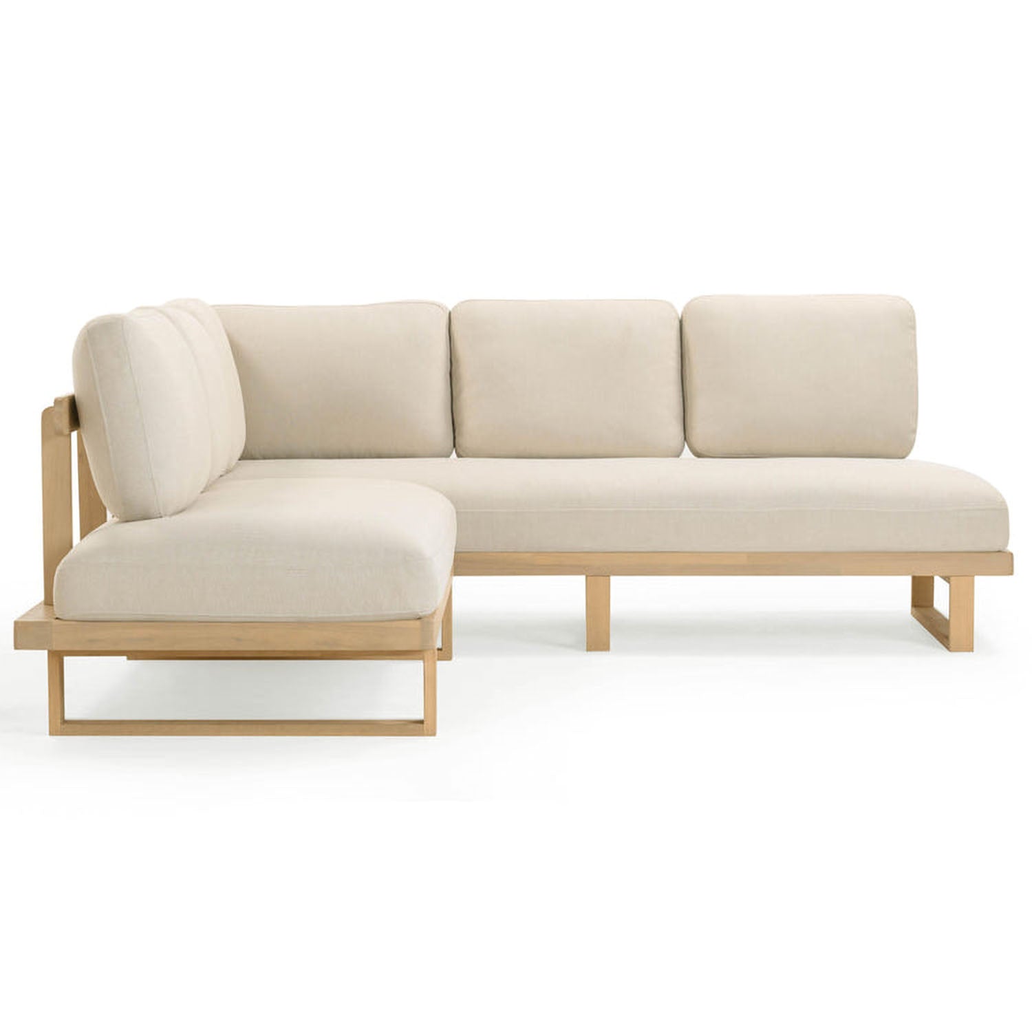 TOV Furniture Evan Cream Outdoor L-Sectional Sofa