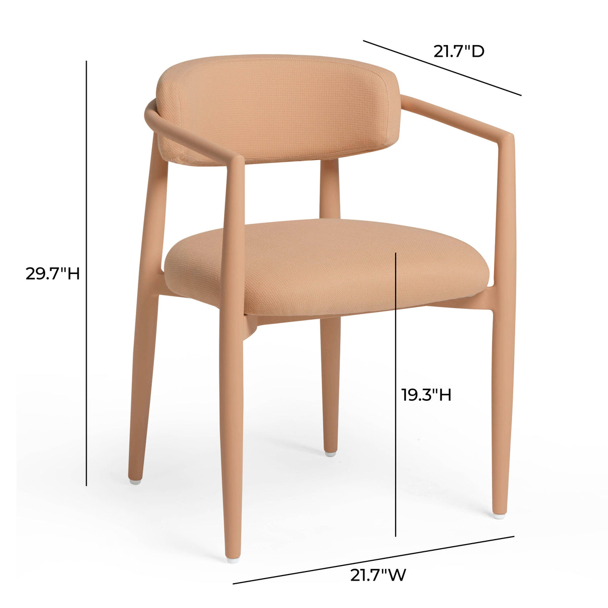 TOV Furniture Annika Textured Outdoor Dining Arm Chair