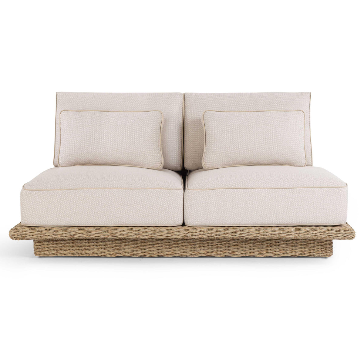 TOV Furniture Mora Cream 65in Outdoor Sofa