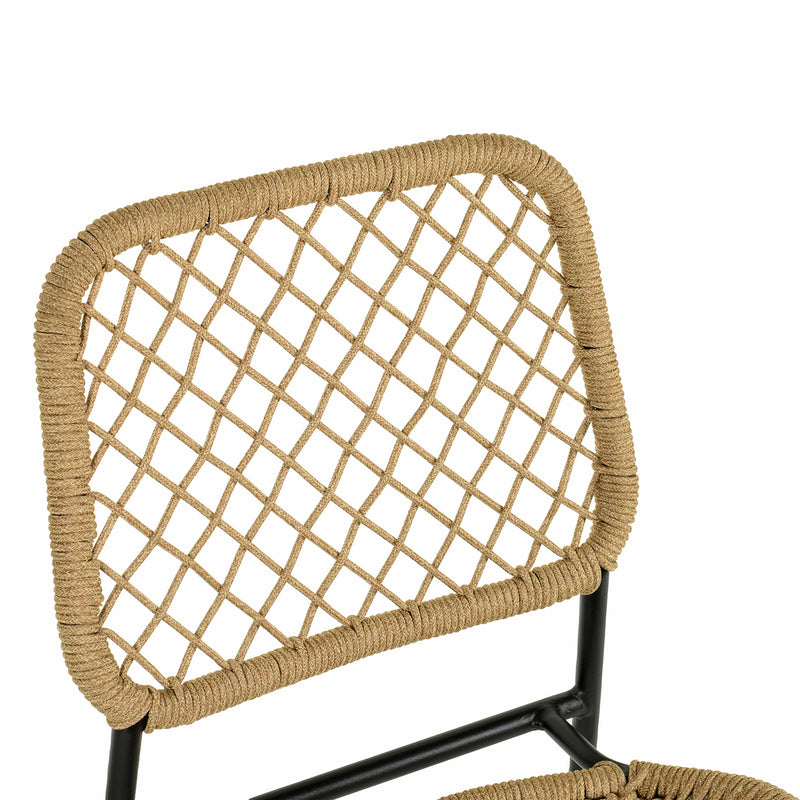 TOV Furniture Lucy Natural Dyed Cord Stackable Outdoor Dining Stool