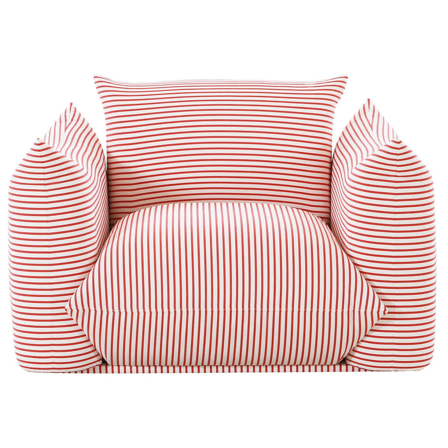 TOV Furniture Saint Tropez Striped Stuffed Outdoor Armchair