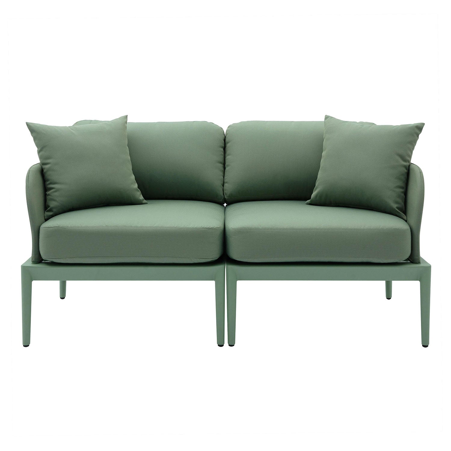 TOV Furniture Kapri Moss Green Modular Outdoor Loveseat