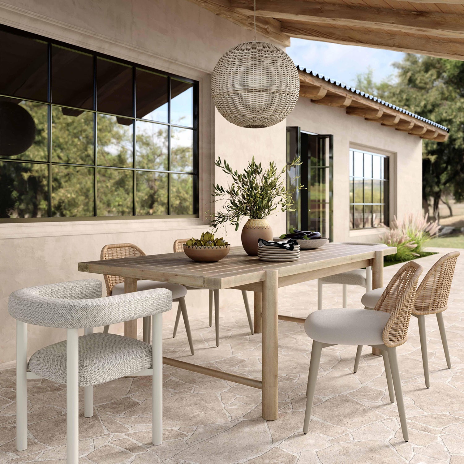 TOV Furniture Alexa Rattan Dining Chair - Thumbnail 2