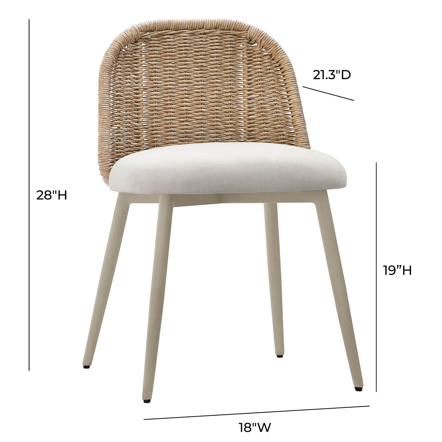 TOV Furniture Alexa Rattan Dining Chair