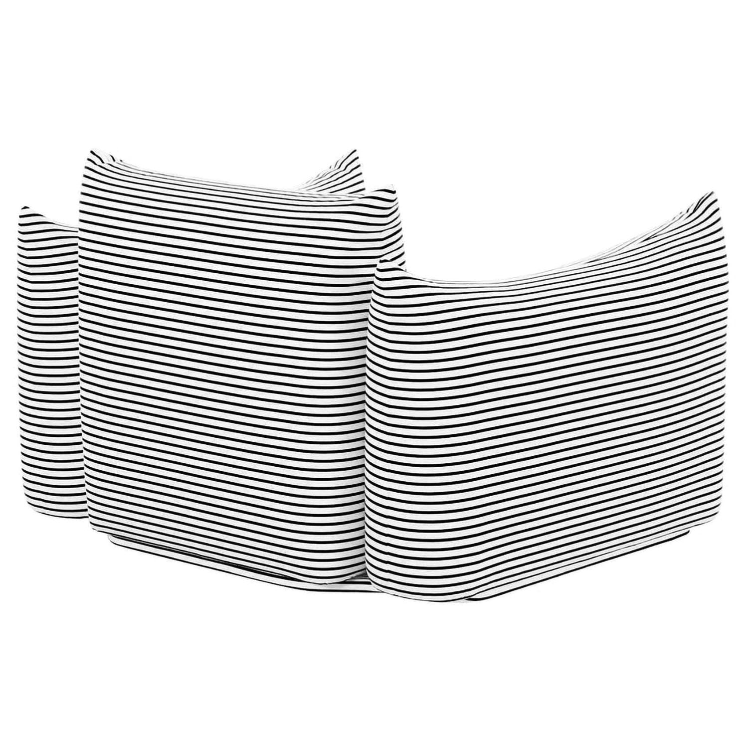 TOV Furniture Saint Tropez Striped Stuffed Outdoor Armchair