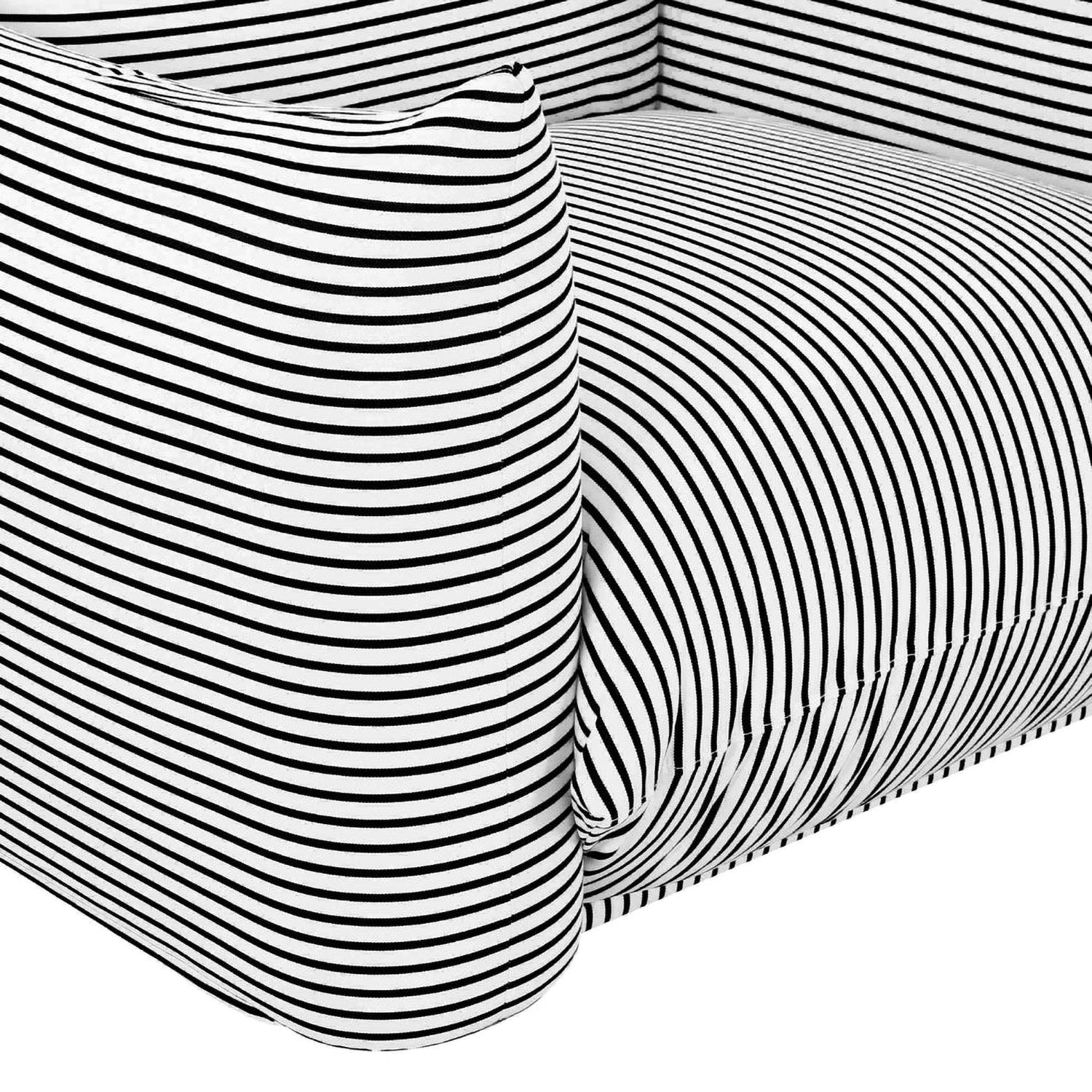 TOV Furniture Saint Tropez Striped Stuffed Outdoor Armchair