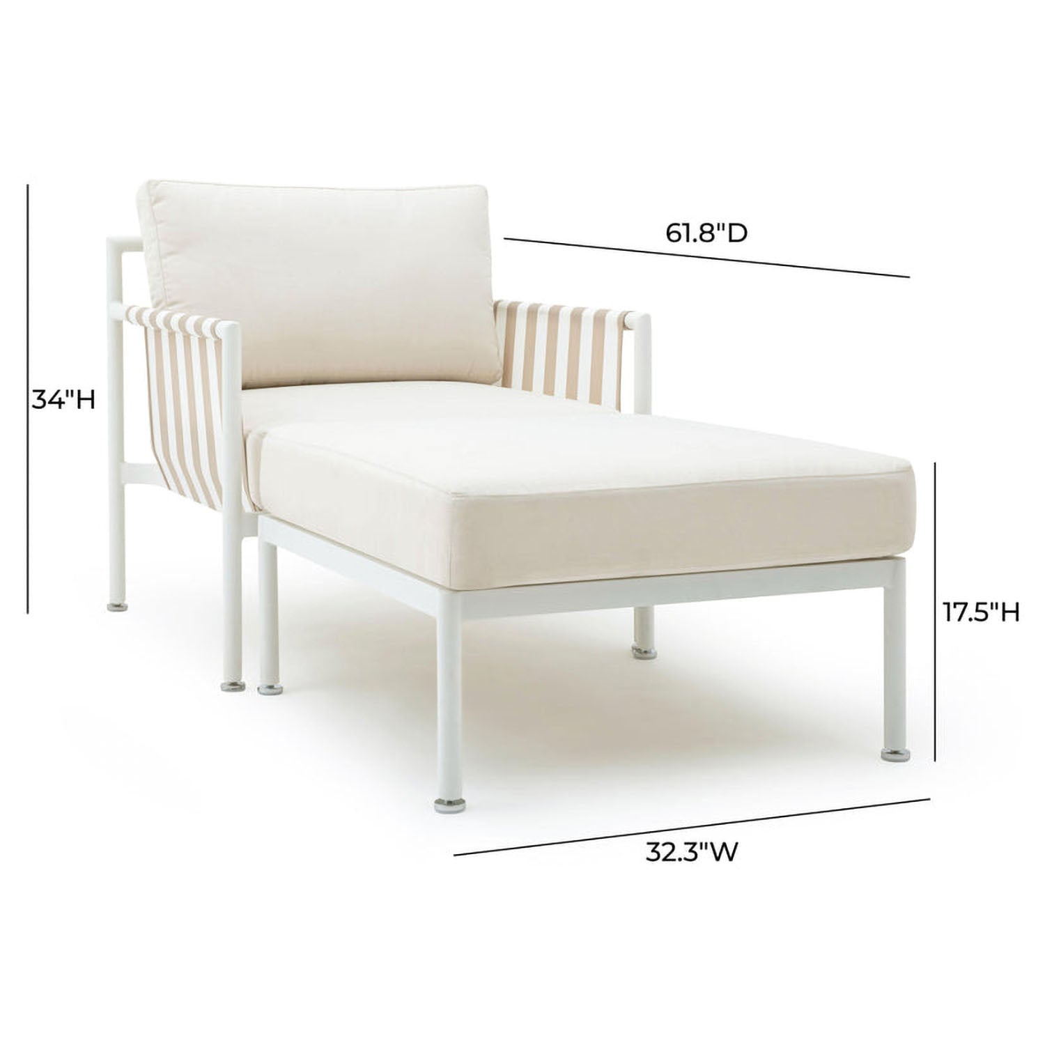 TOV Furniture Dunes Cream Outdoor Lounge Set