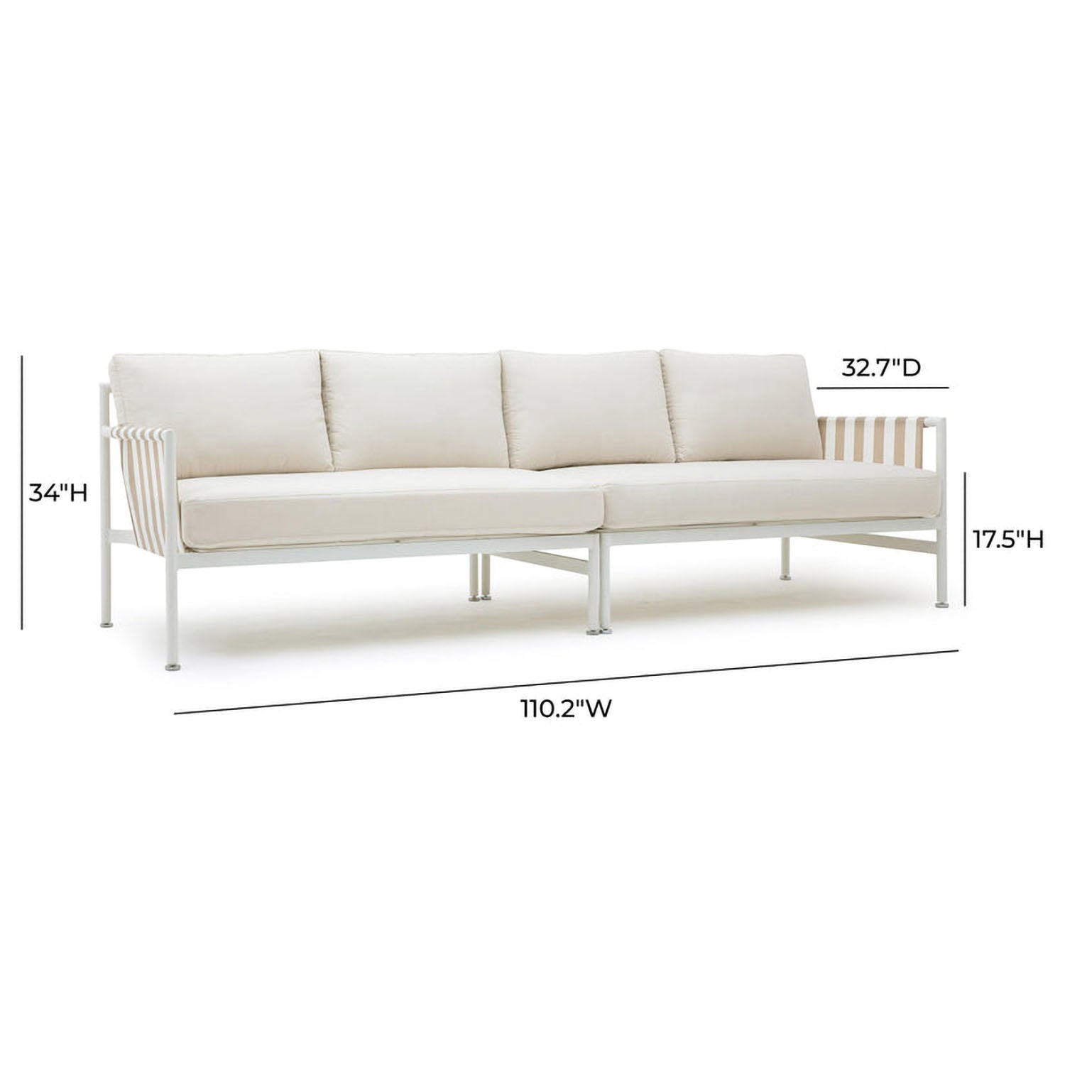 TOV Furniture Dunes Cream Outdoor Sofa
