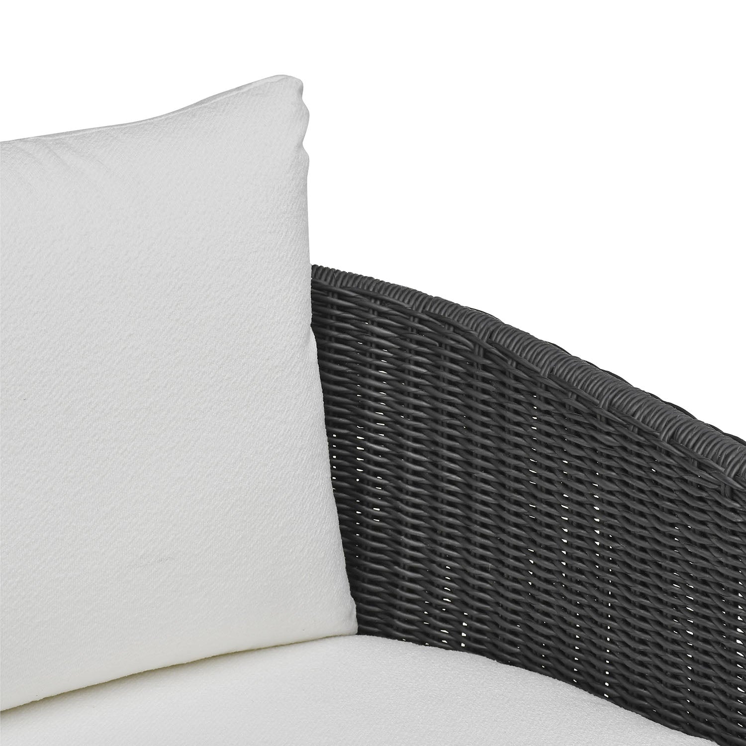 TOV Furniture Alexa Black Rattan Performance Outdoor Armchair