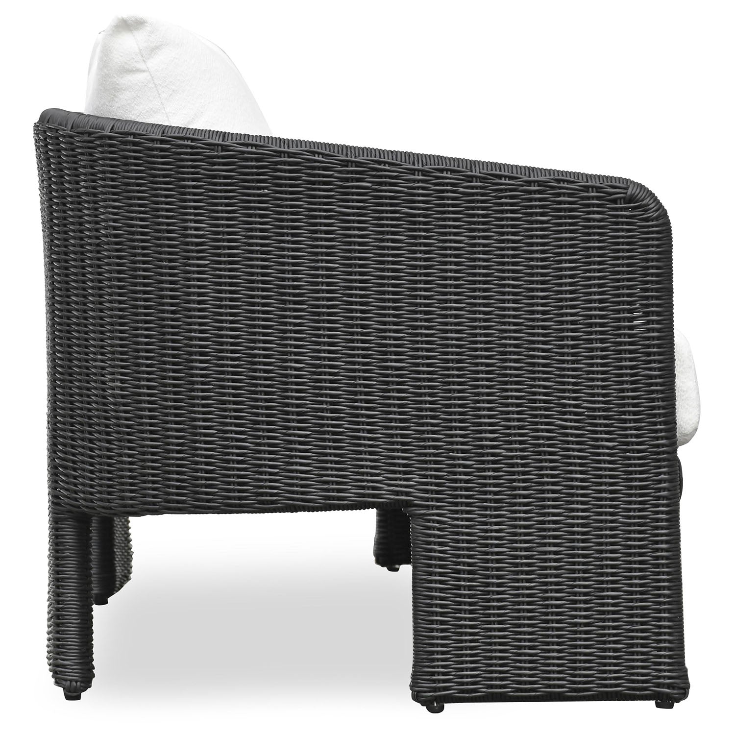 TOV Furniture Alexa Black Rattan Performance Outdoor Sofa