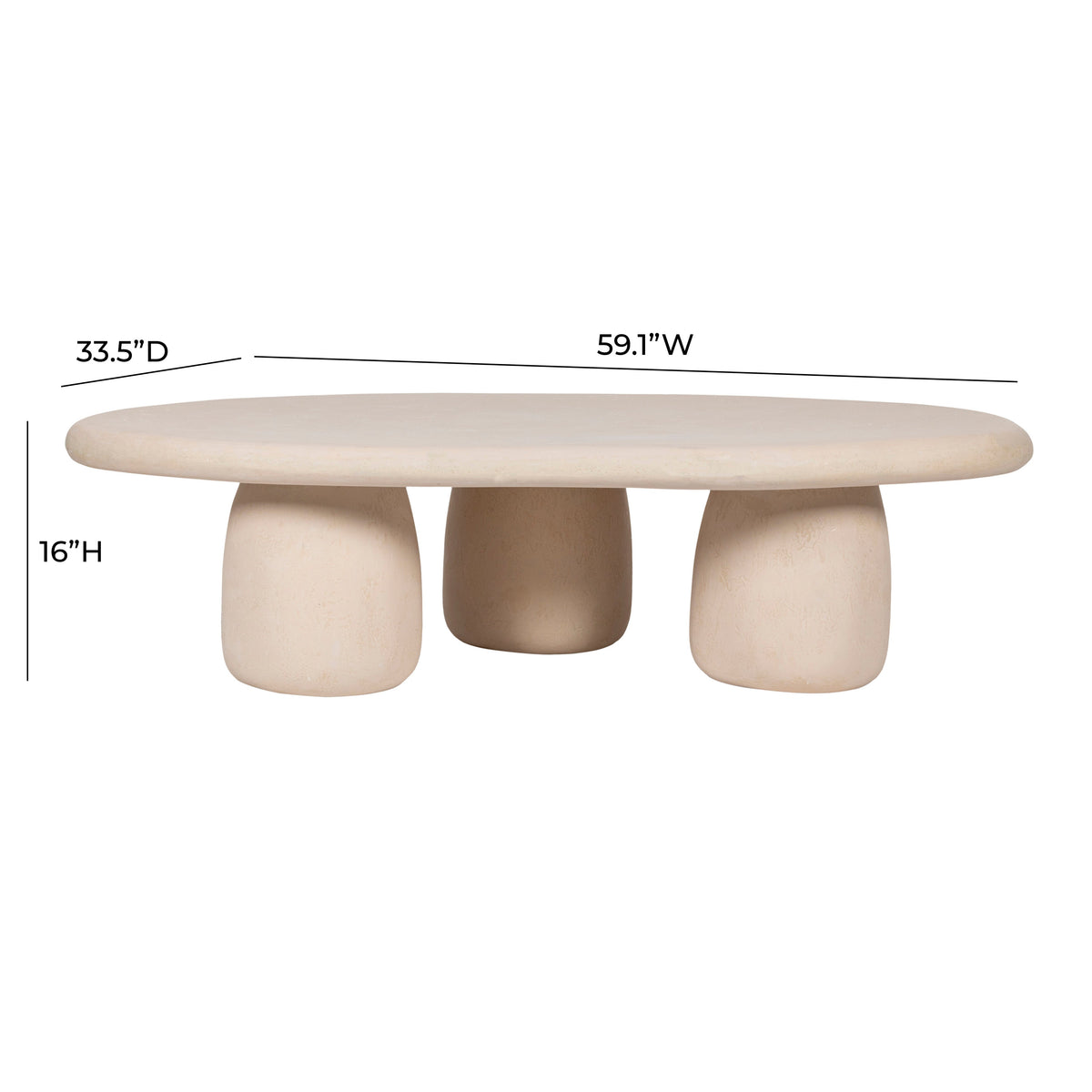 TOV Furniture Rahul Cream Coffee Table