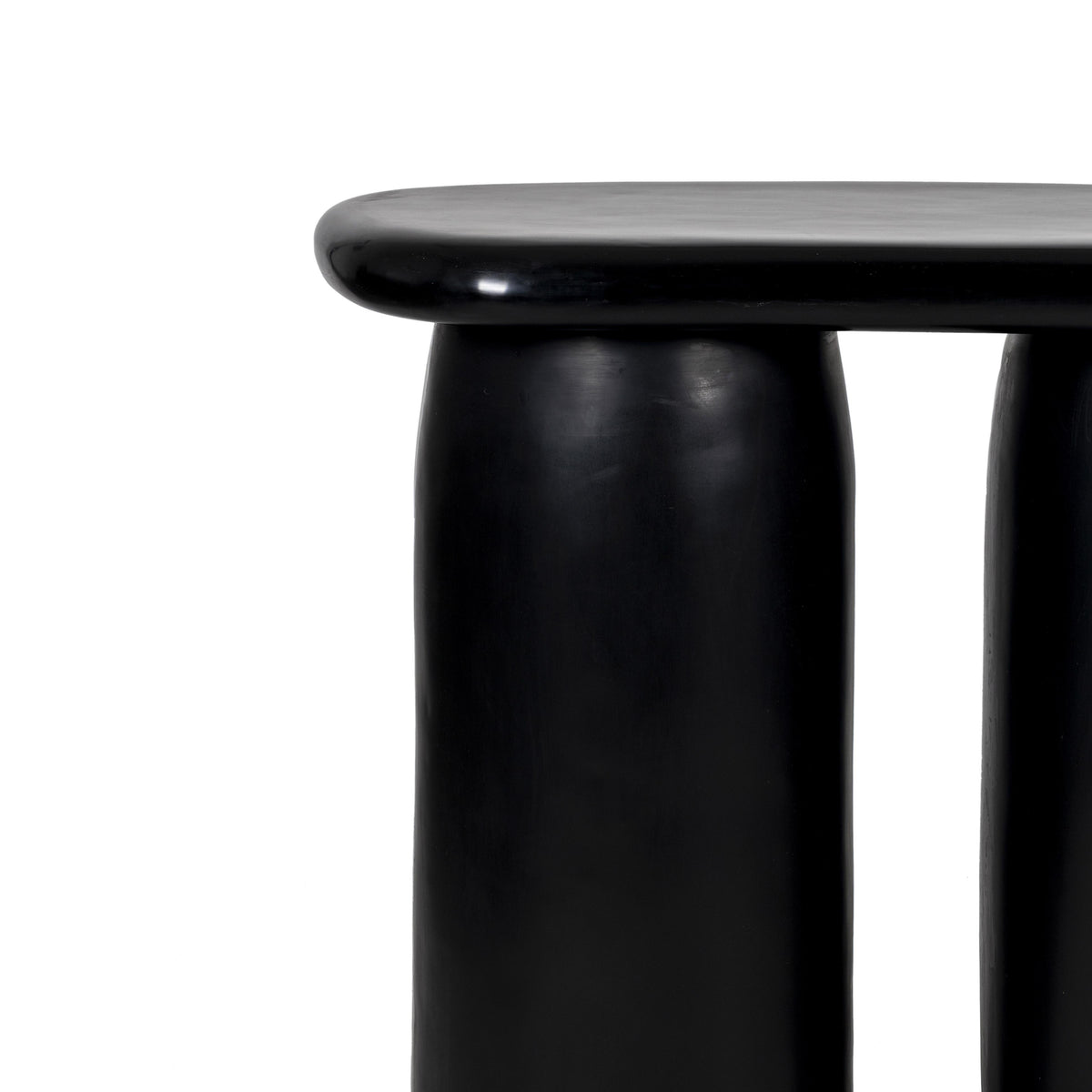 TOV Furniture Rahul Black Textured Console Table