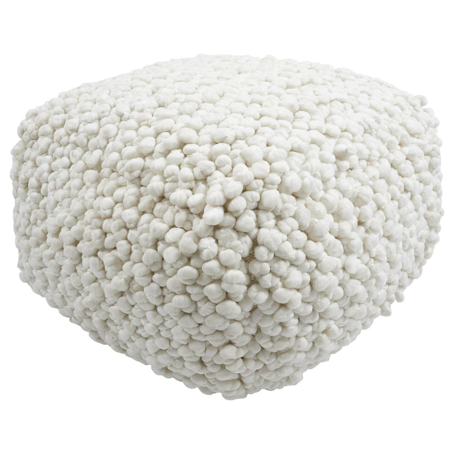 TOV Furniture Cathy Cream Woven Pouf