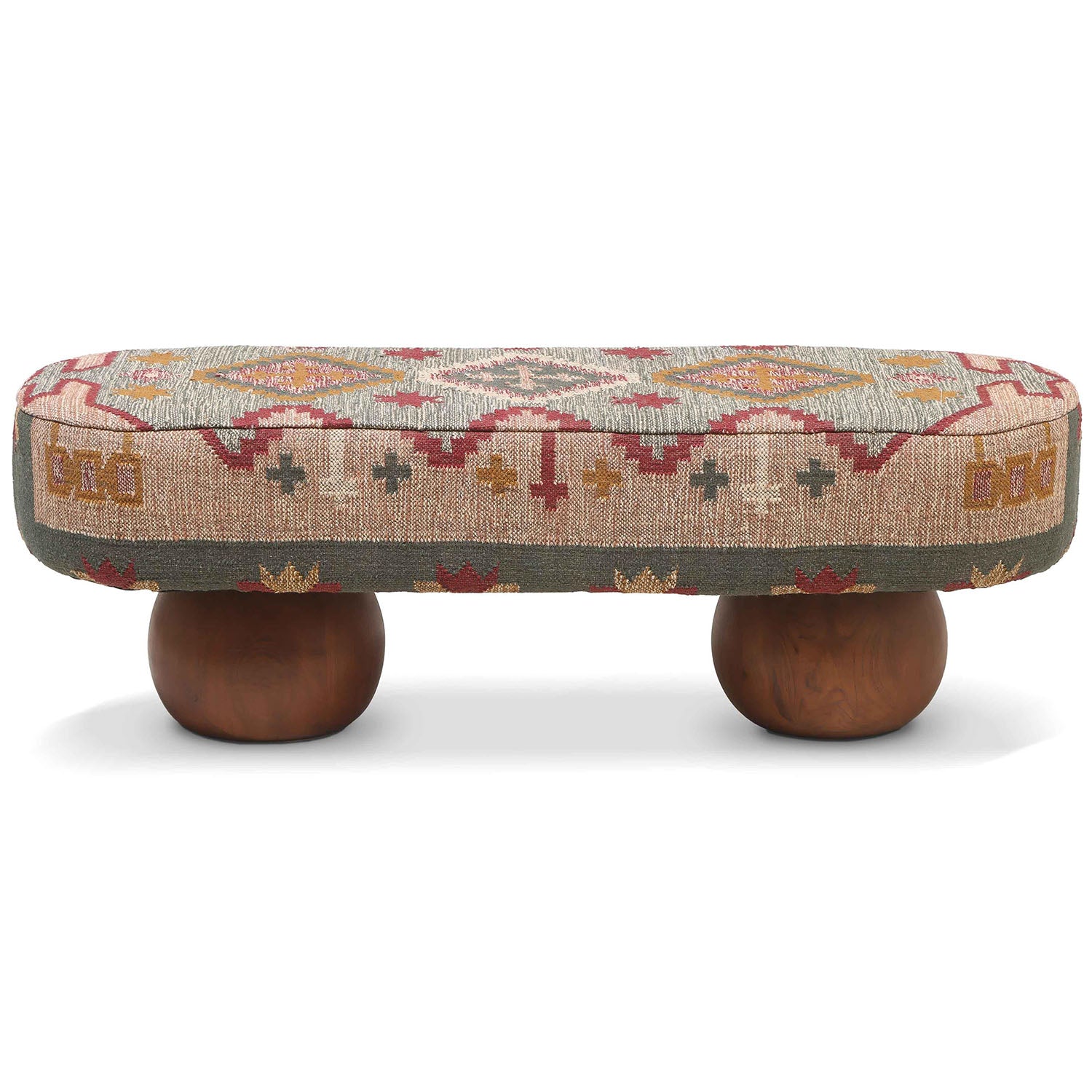 TOV Furniture Rizi Textured Wool Upholstered Bench