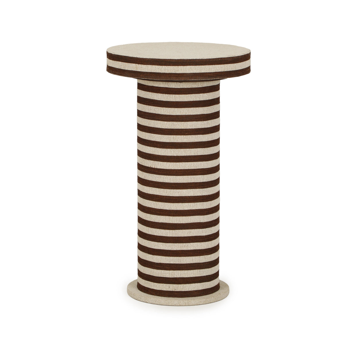 TOV Furniture Lyra Natural Striped Cotton Jute Side Table