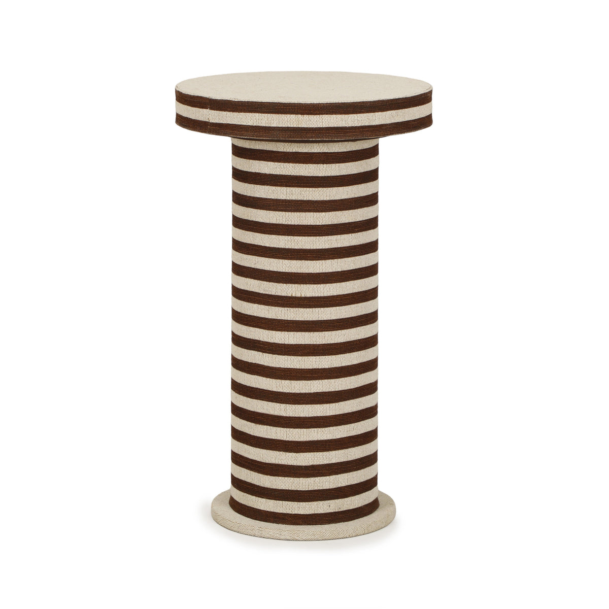 TOV Furniture Lyra Natural Striped Cotton Jute Side Table