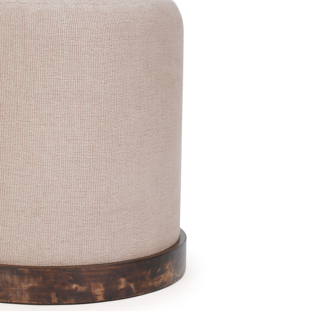 TOV Furniture Como Burl and Saddle Brown Accent Stool