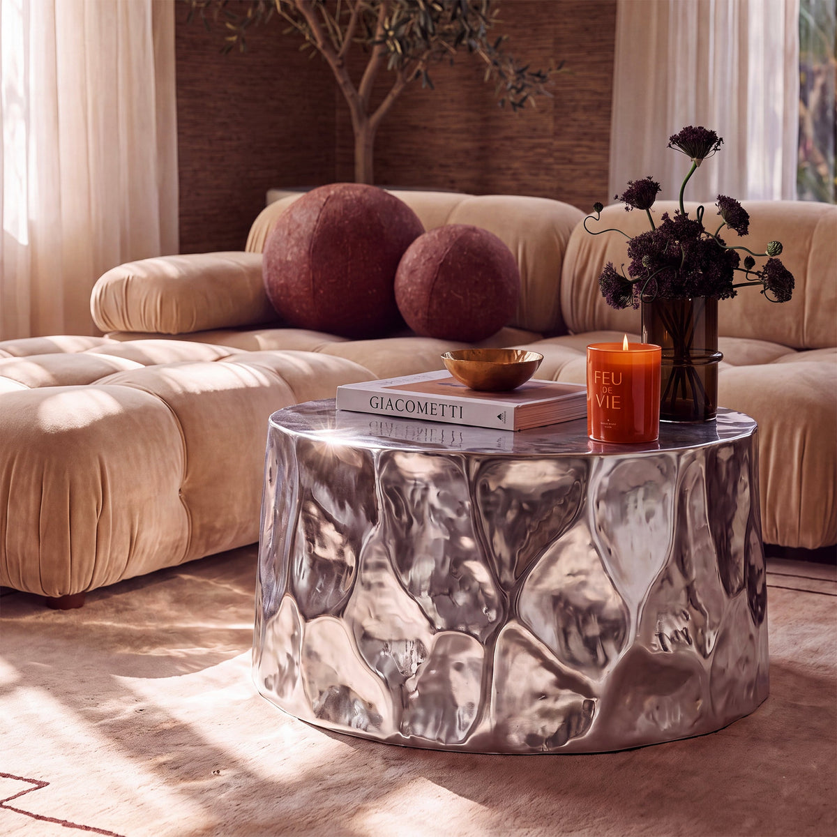 TOV Furniture Forma Chrome Coffee Table