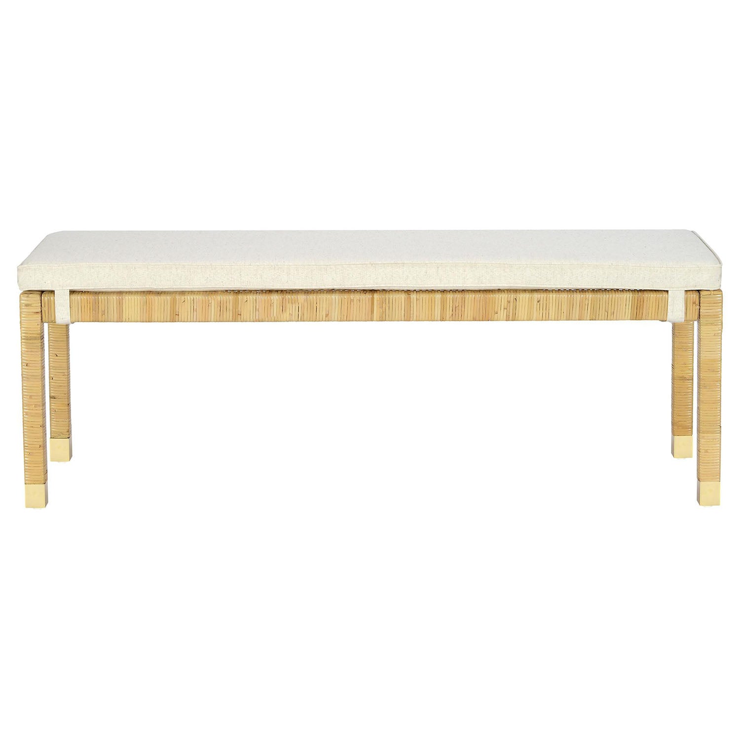 TOV Furniture Amara Cream Linen Bench