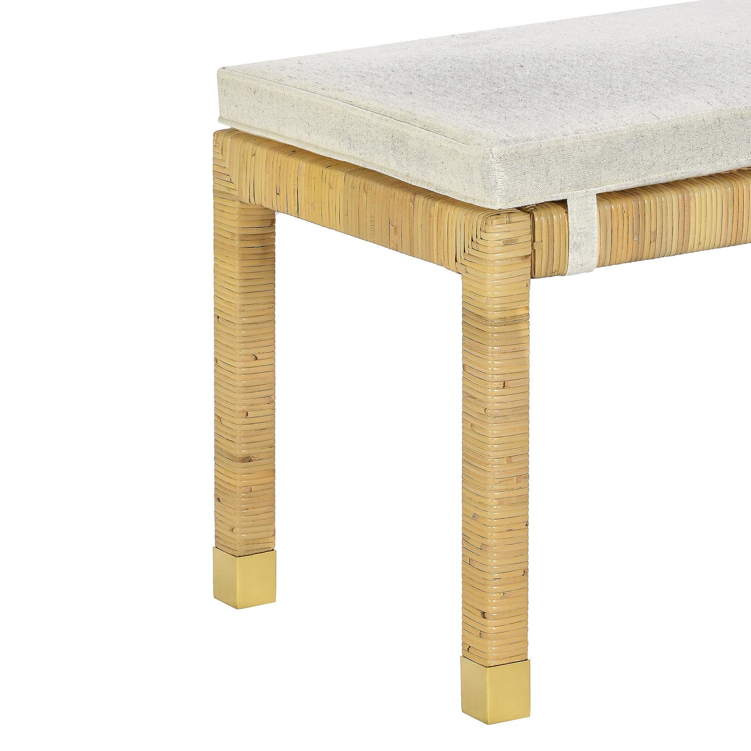 TOV Furniture Amara Cream Linen Bench