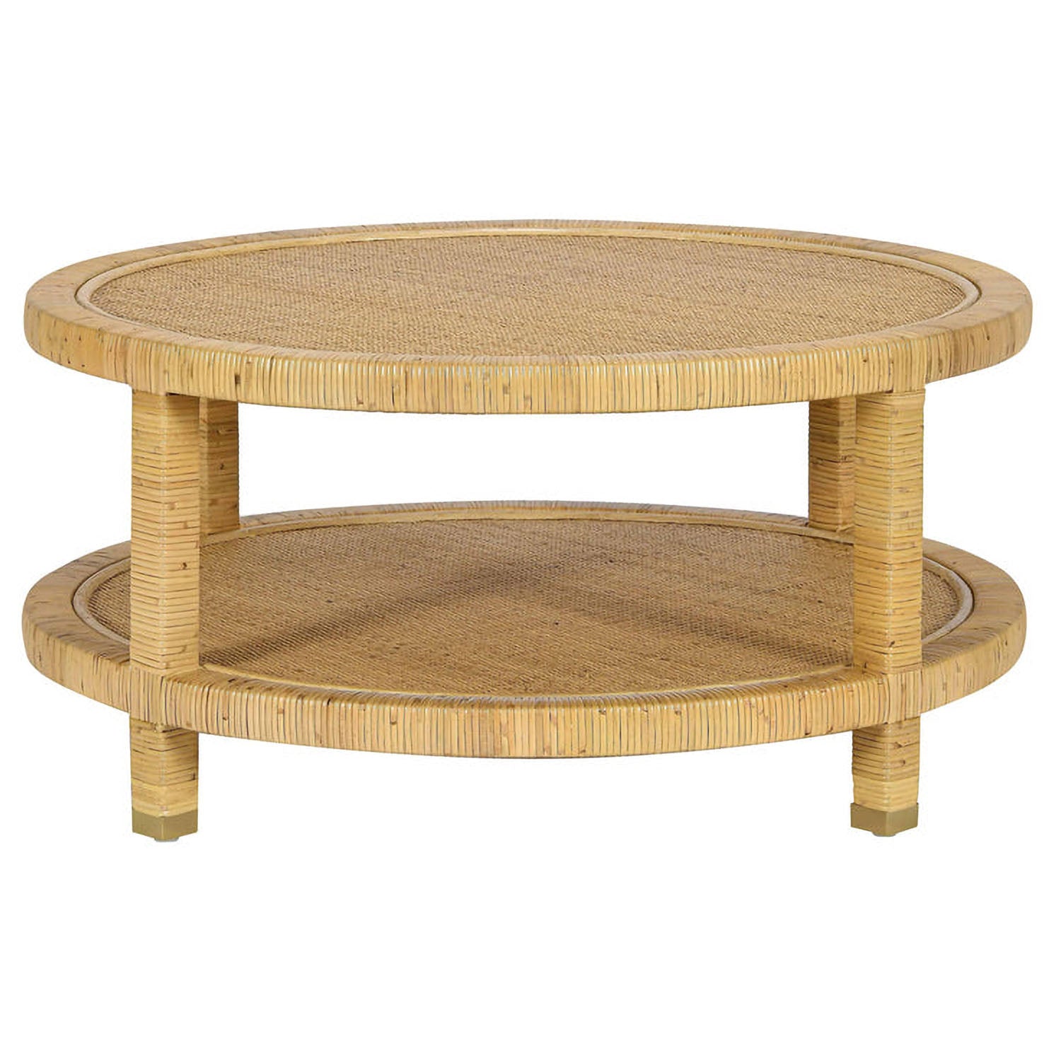 TOV Furniture Amara Rattan Coffee Table - Thumbnail 4