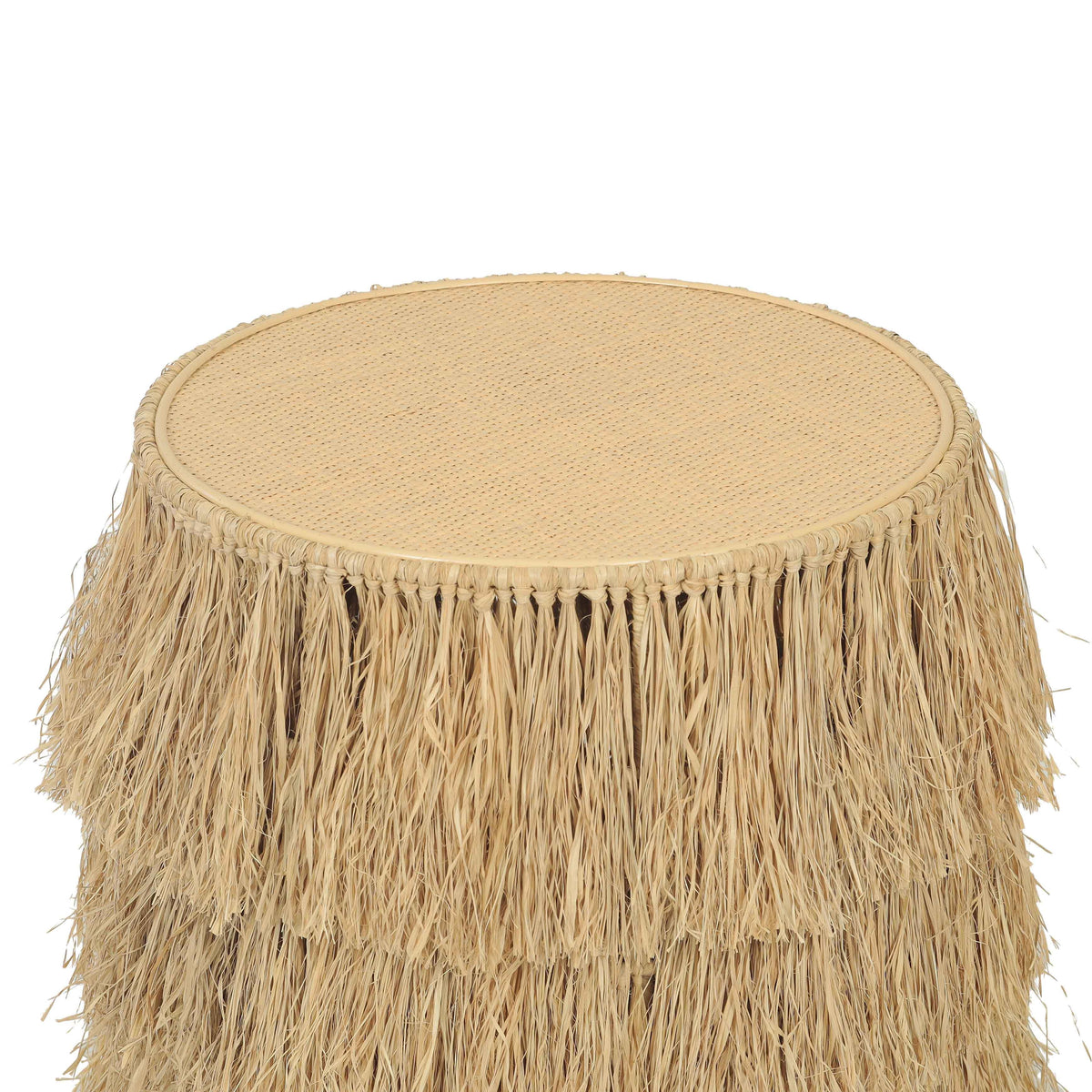 TOV Furniture Luau Natural Rattan Round End Table