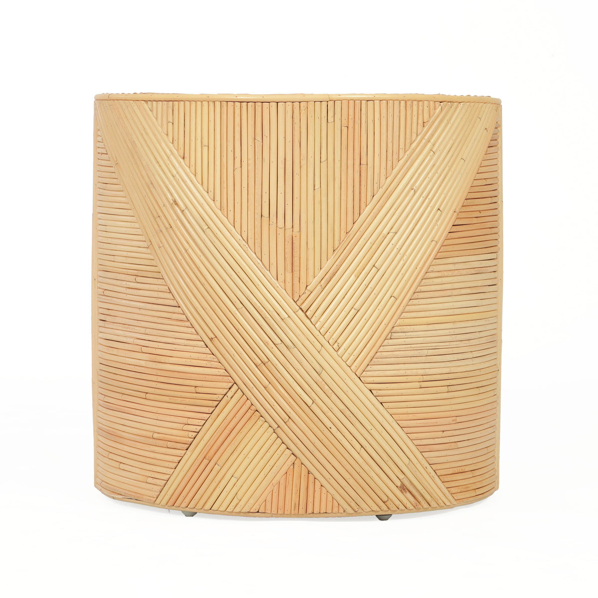 TOV Furniture Matea Natural Rattan Cross Side Table