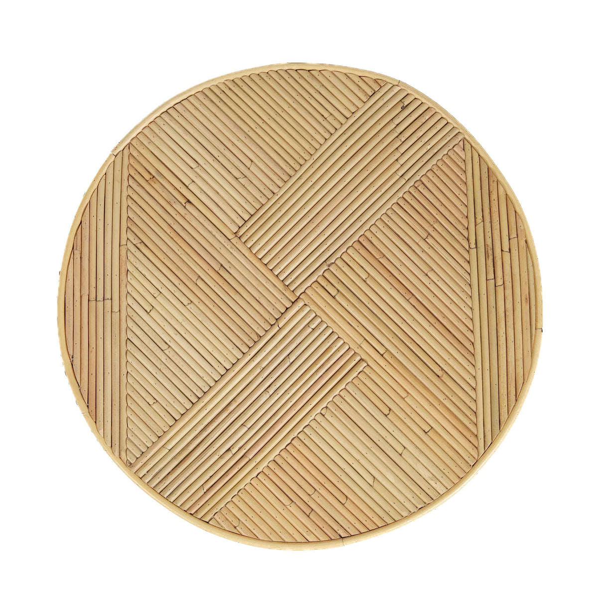 TOV Furniture Matea Natural Rattan Cross Side Table