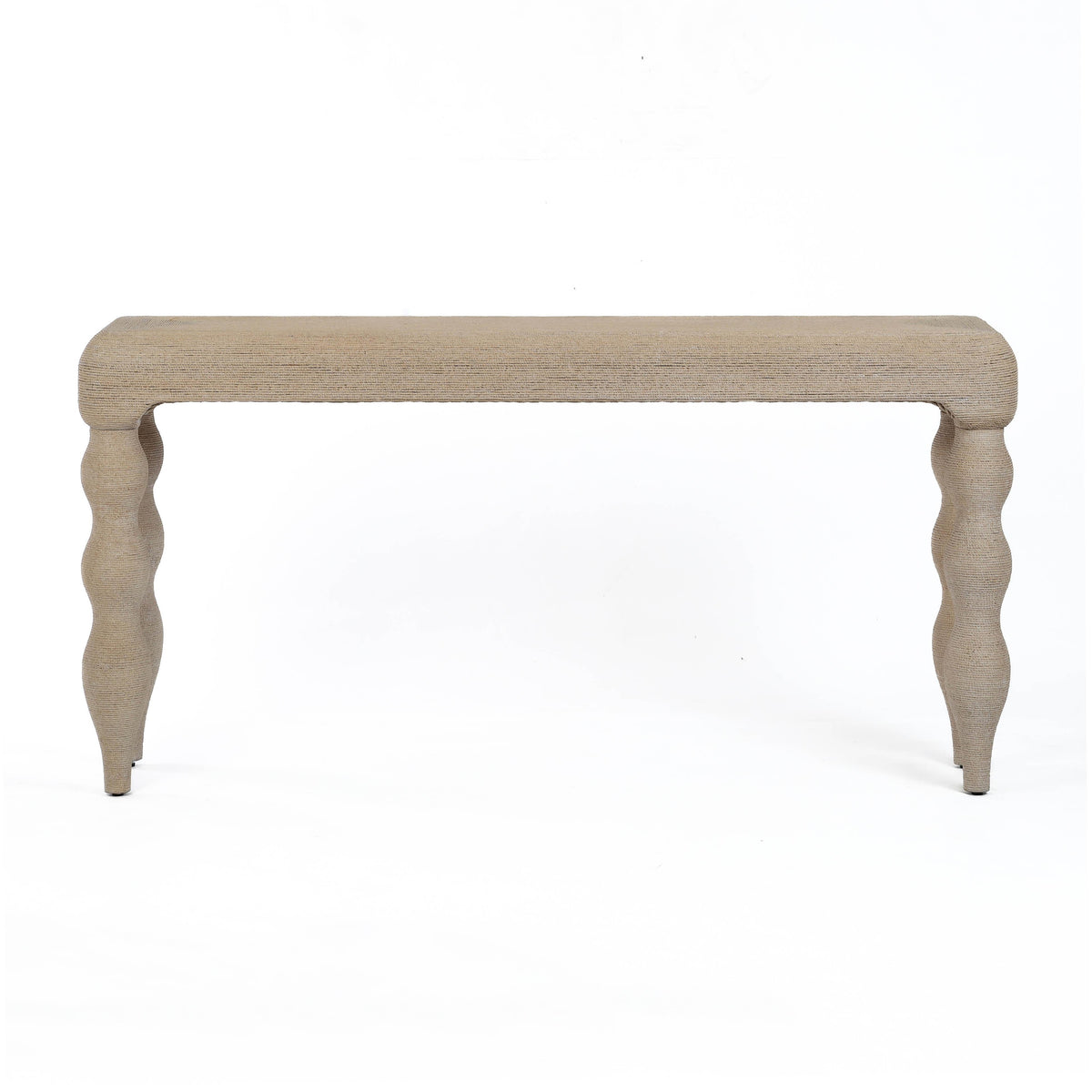 TOV Furniture Vicky 68 inch Natural Woven Seagrass Console Table in natural seagrass, primary product view