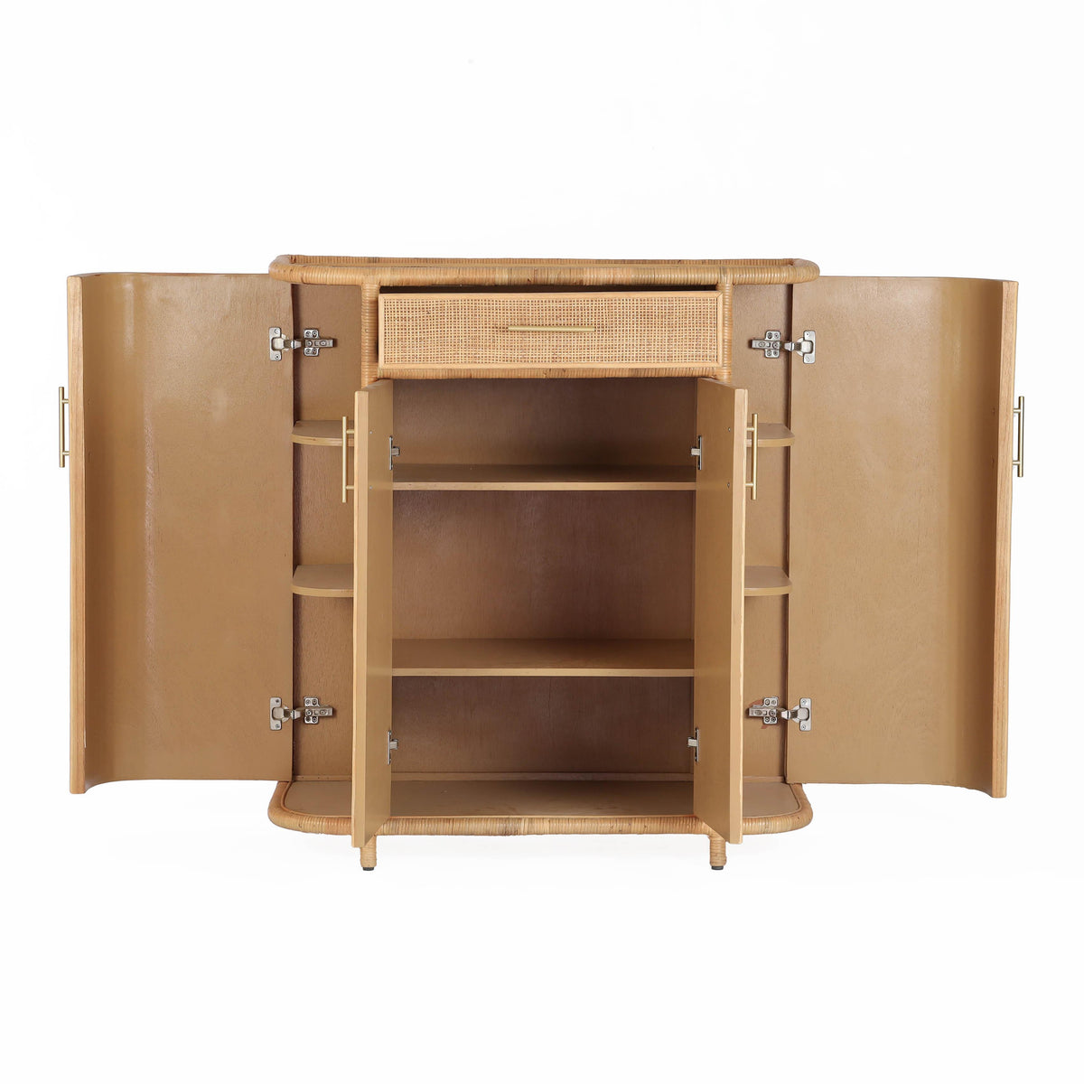 TOV Furniture Tarot Natural Rattan Bar Cabinet