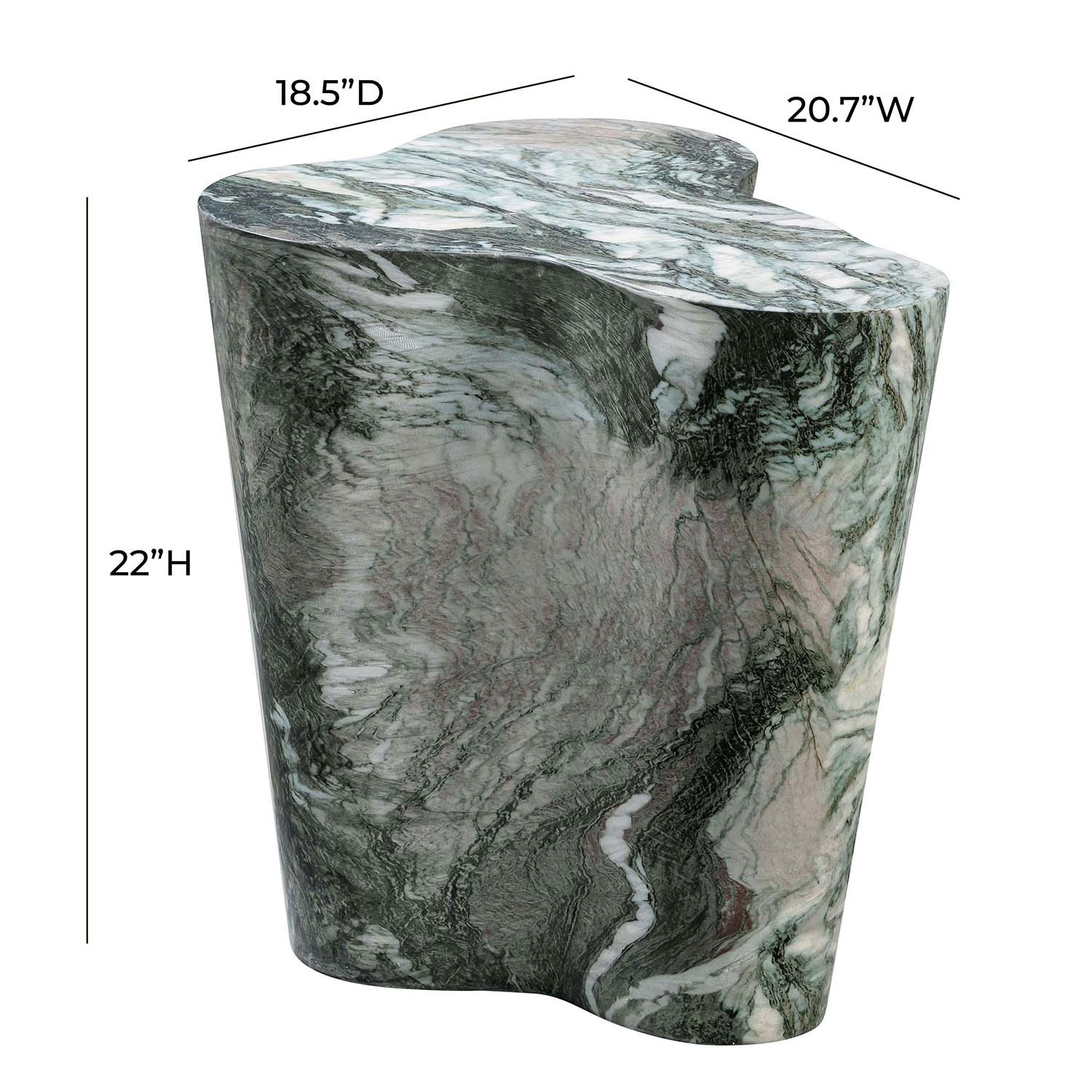 TOV Furniture Slab Faux Tall Side Table