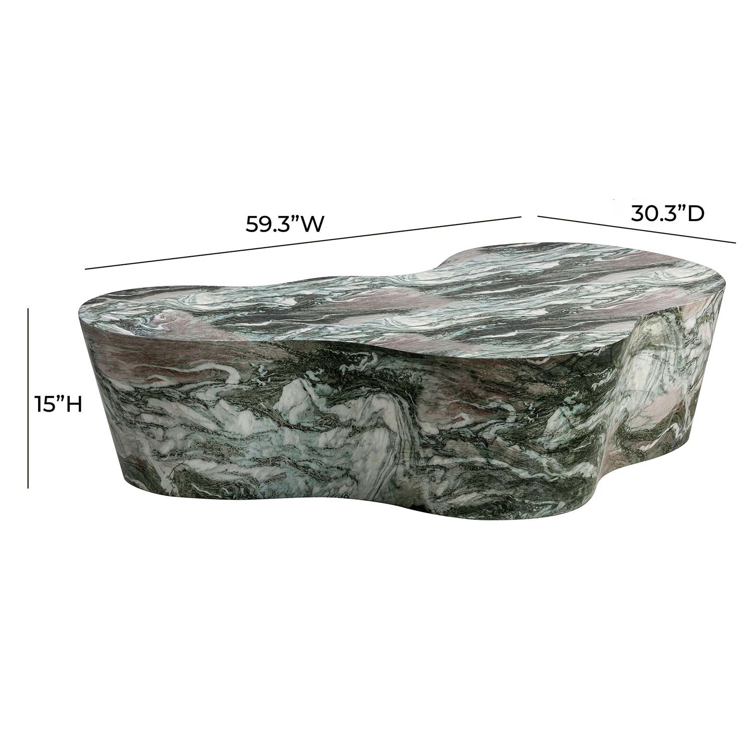 TOV Furniture Slab Faux Coffee Table