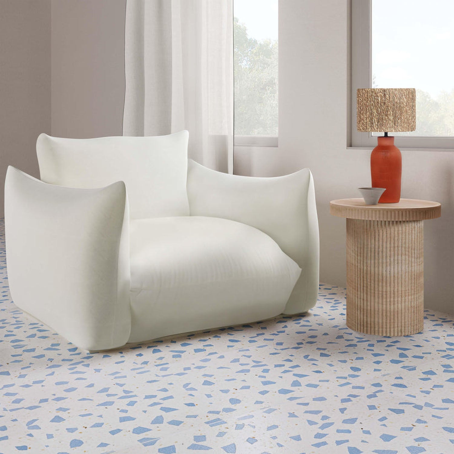 TOV Furniture Darcy Concrete Indoor/Outdoor Side Table