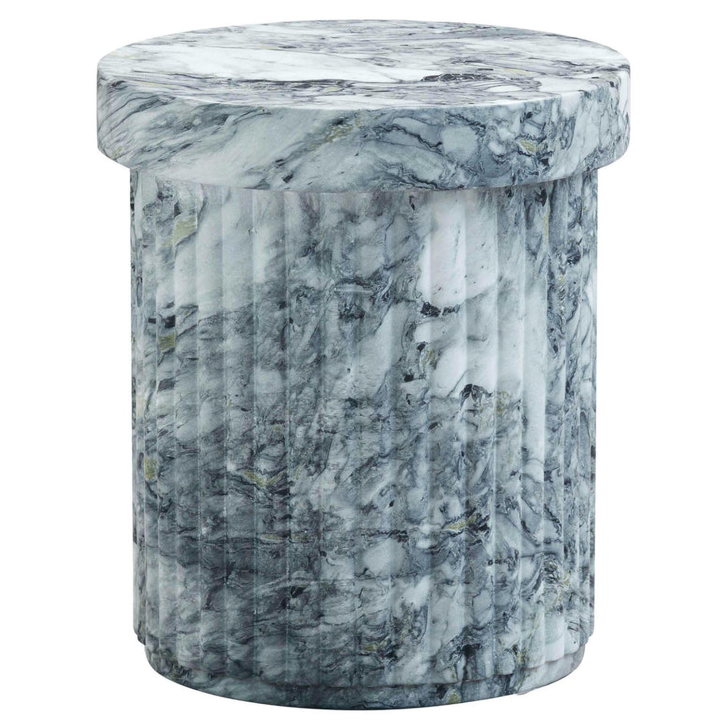 TOV Furniture Serafina Marble Pattern Concrete Indoor/Outdoor Side Table