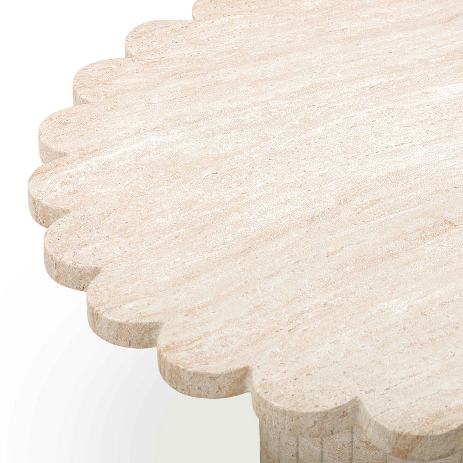 TOV Furniture Blossom Washed Travertine Finish Indoor/Outdoor Coffee Table