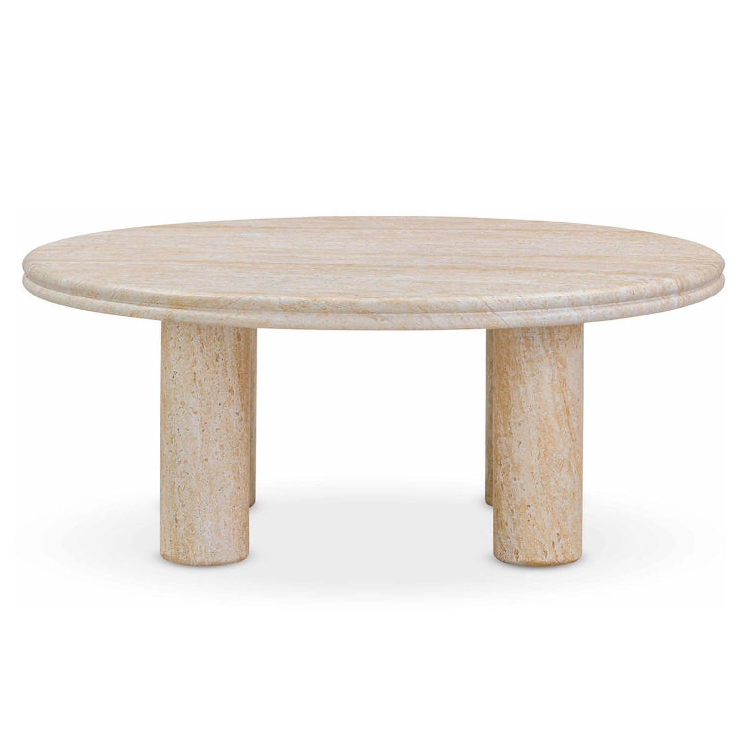 TOV Furniture Amora Faux Travertine Indoor/Outdoor Round Accent Table